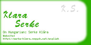 klara serke business card