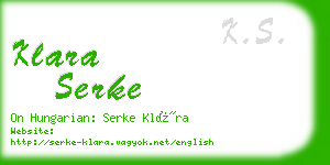 klara serke business card